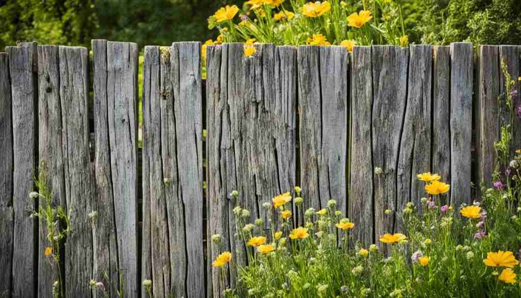 vintage wooden fence materials