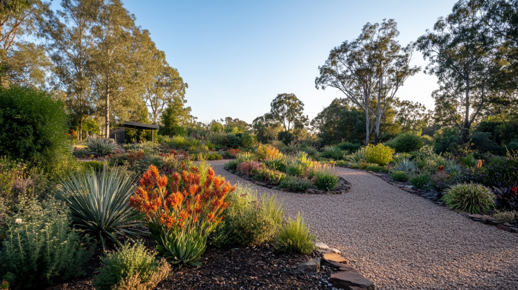 drought-tolerant plants in Australian garden