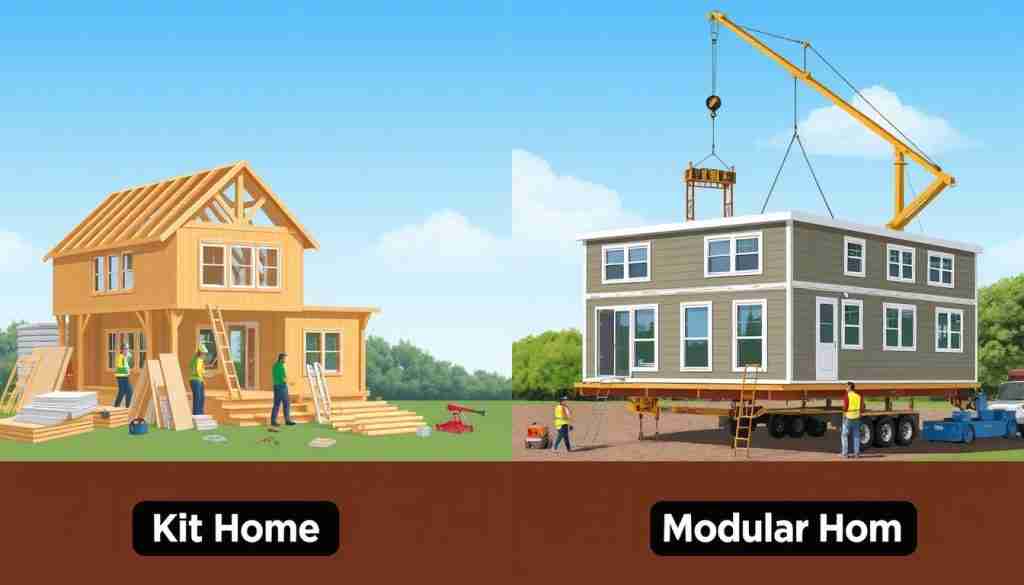 kit home assembly vs modular home assembly