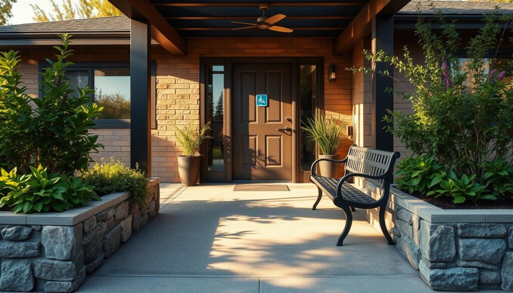 Accessible housing entryway