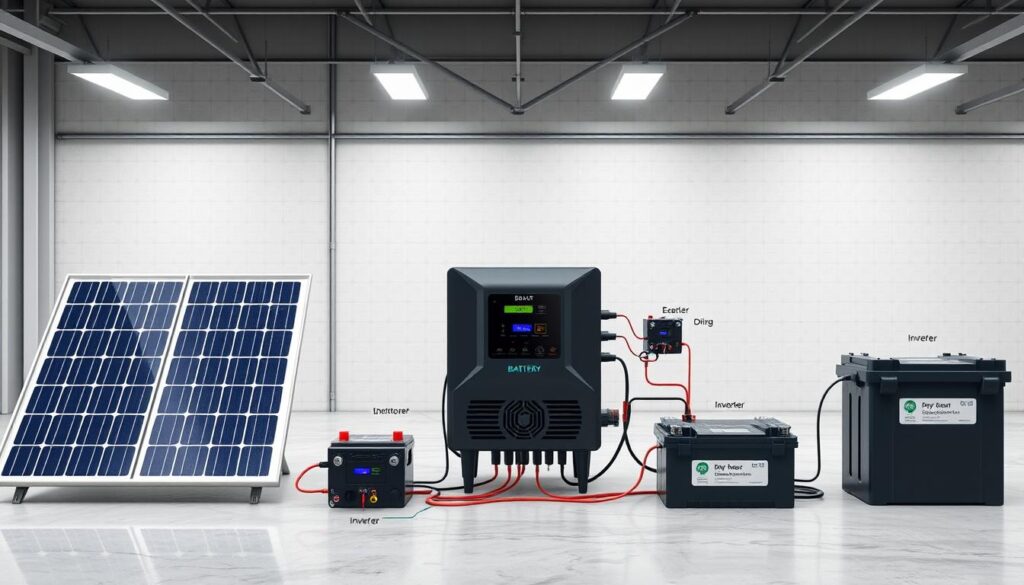 DIY solar power system components diagram