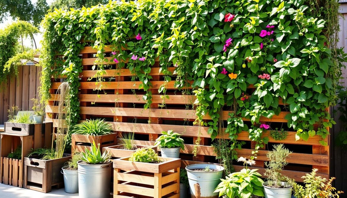 Pallet Wall Garden Construction projects