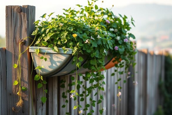 Reusing old house gutters for a garden