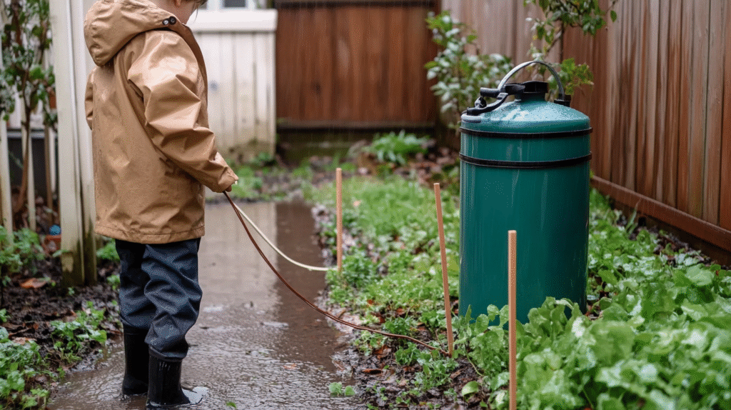 How to Build a Rain Garden in a Weekend: 8 Simple Steps 14 johnkrechting Person in rain jacket observing water flow patt eeac3771 5aeb 43e2 bc72 ff2238cdb094 0