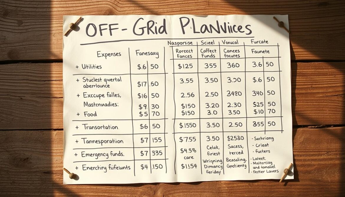 off-grid expenses
