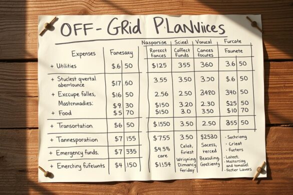 off-grid expenses