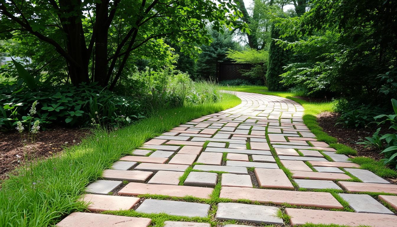 DIY Garden Borders and Pathways Using Recycled Materials